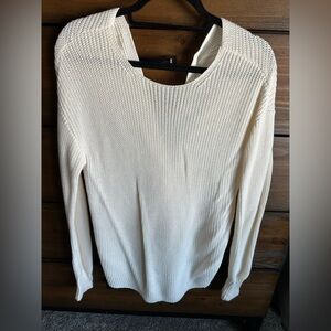 LOFT Cream Women's Crew Neck Sweater